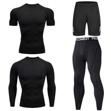 Load image into Gallery viewer, Men Tracksuit Sports Suit Gym Compression Clothing Fitness Running Set Jogging Sportwear Long Sleeves Shirts Sport Suit Rashgard