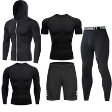 Load image into Gallery viewer, Men Tracksuit Sports Suit Gym Compression Clothing Fitness Running Set Jogging Sportwear Long Sleeves Shirts Sport Suit Rashgard