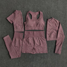 Load image into Gallery viewer, 2/3/5PCS Seamless Women Yoga Set Workout Sportswear Gym Clothing Fitness Long Sleeve Crop Top High Waist Leggings Sports Suits