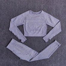 Load image into Gallery viewer, 2/3/5PCS Seamless Women Yoga Set Workout Sportswear Gym Clothing Fitness Long Sleeve Crop Top High Waist Leggings Sports Suits