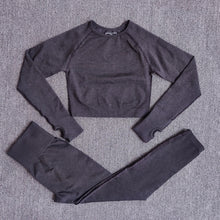 Load image into Gallery viewer, 2/3/5PCS Seamless Women Yoga Set Workout Sportswear Gym Clothing Fitness Long Sleeve Crop Top High Waist Leggings Sports Suits