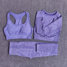Load image into Gallery viewer, 2/3/5PCS Seamless Women Yoga Set Workout Sportswear Gym Clothing Fitness Long Sleeve Crop Top High Waist Leggings Sports Suits