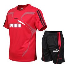 Load image into Gallery viewer, Brand men's sportswear suit GYM fitness clothing football training set jersey jogging men's suit running sportswear sports suit