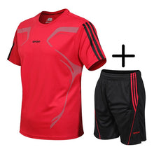 Load image into Gallery viewer, Brand men's sportswear suit GYM fitness clothing football training set jersey jogging men's suit running sportswear sports suit