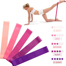 Load image into Gallery viewer, 5pcs Elastic Bands For Fitness Gum Exercise Gym Strength Resistance Bands Pilates Sport Fitness Bands Crossfit Workout Equipment