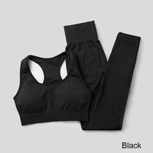 Load image into Gallery viewer, Black Seamless Yoga Set Women Gym Fitness Yoga Clothing Sports Wear Female Workout Leggings&Top Yoga Suit Training Tights Wear