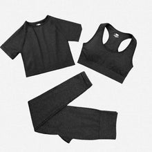 Load image into Gallery viewer, Black Seamless Yoga Set Women Gym Fitness Yoga Clothing Sports Wear Female Workout Leggings&Top Yoga Suit Training Tights Wear