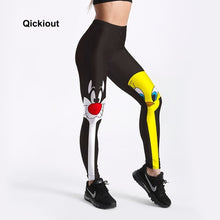 Load image into Gallery viewer, Qickitout Leggings 2018 Drop Shipping Fitness Pants Women Lovely Cartoon Cat and Duck Printed Women Cute Casual Leggings
