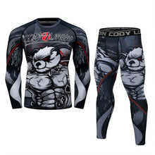 Load image into Gallery viewer, MMA Men's Boxing Jersey Set Fitness Compression Sportswear Clothing Running Jogging Sportswear Sports Fitness Tights
