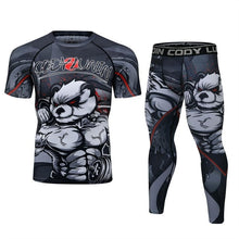 Load image into Gallery viewer, MMA Men's Boxing Jersey Set Fitness Compression Sportswear Clothing Running Jogging Sportswear Sports Fitness Tights
