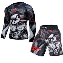 Load image into Gallery viewer, MMA Men's Boxing Jersey Set Fitness Compression Sportswear Clothing Running Jogging Sportswear Sports Fitness Tights
