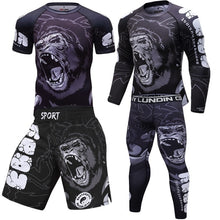 Load image into Gallery viewer, MMA Men's Boxing Jersey Set Fitness Compression Sportswear Clothing Running Jogging Sportswear Sports Fitness Tights
