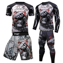 Load image into Gallery viewer, MMA Men's Boxing Jersey Set Fitness Compression Sportswear Clothing Running Jogging Sportswear Sports Fitness Tights
