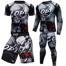 Load image into Gallery viewer, MMA Men's Boxing Jersey Set Fitness Compression Sportswear Clothing Running Jogging Sportswear Sports Fitness Tights
