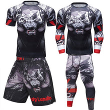 Load image into Gallery viewer, MMA Men's Boxing Jersey Set Fitness Compression Sportswear Clothing Running Jogging Sportswear Sports Fitness Tights
