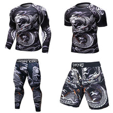 Load image into Gallery viewer, MMA Men's Boxing Jersey Set Fitness Compression Sportswear Clothing Running Jogging Sportswear Sports Fitness Tights
