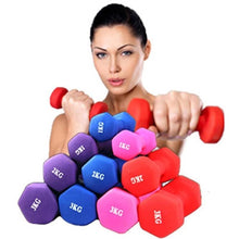 Load image into Gallery viewer, Dumbbells plastic for women, dumbbell Fitness lasting, with style, smooth surface, from 3 kilos, portable optional, 2 pieces
