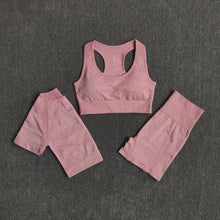 Load image into Gallery viewer, 2/3/4PCS Yoga Set Workout Sportswear Seamless Women Gym Clothing Fitness Shorts Sleeve Crop Top High Waist Leggings Sports Suits

