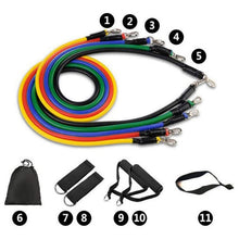 Load image into Gallery viewer, 11Pcs/Set Latex Resistance Bands Crossfit Training Exercise Yoga Tubes Pull Rope Rubber Expander Elastic Bands Fitness Equipment
