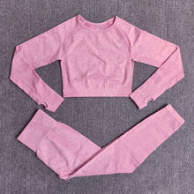 Load image into Gallery viewer, 2/3/5PCS Seamless Women Yoga Set Workout Sportswear Gym Clothing Fitness Long Sleeve Crop Top High Waist Leggings Sports Suits
