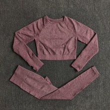 Load image into Gallery viewer, 2/3/5PCS Seamless Women Yoga Set Workout Sportswear Gym Clothing Fitness Long Sleeve Crop Top High Waist Leggings Sports Suits
