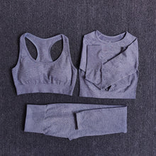 Load image into Gallery viewer, 2/3/5PCS Seamless Women Yoga Set Workout Sportswear Gym Clothing Fitness Long Sleeve Crop Top High Waist Leggings Sports Suits
