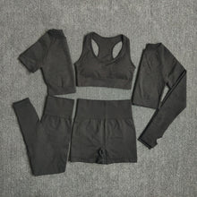 Load image into Gallery viewer, 2/3/5PCS Seamless Women Yoga Set Workout Sportswear Gym Clothing Fitness Long Sleeve Crop Top High Waist Leggings Sports Suits
