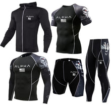 Load image into Gallery viewer, Men Sportswear Compression Sports Suits Quick Dry Running Sets Clothing Sports Joggers Training Gym Fitness Tracksuits Running
