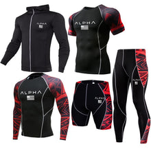 Load image into Gallery viewer, Men Sportswear Compression Sports Suits Quick Dry Running Sets Clothing Sports Joggers Training Gym Fitness Tracksuits Running
