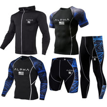 Load image into Gallery viewer, Men Sportswear Compression Sports Suits Quick Dry Running Sets Clothing Sports Joggers Training Gym Fitness Tracksuits Running
