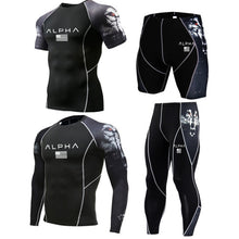 Load image into Gallery viewer, Men Sportswear Compression Sports Suits Quick Dry Running Sets Clothing Sports Joggers Training Gym Fitness Tracksuits Running
