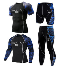 Load image into Gallery viewer, Men Sportswear Compression Sports Suits Quick Dry Running Sets Clothing Sports Joggers Training Gym Fitness Tracksuits Running
