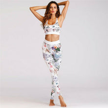 Load image into Gallery viewer, 2 Piece Womens Yoga Suit Femme Workout Sports Bra and Leggings Set Sports Wear for Women Gym Clothing Athletic Fitness Tracksuit

