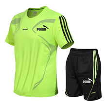 Load image into Gallery viewer, Brand men's sportswear suit GYM fitness clothing football training set jersey jogging men's suit running sportswear sports suit
