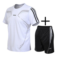 Load image into Gallery viewer, Brand men's sportswear suit GYM fitness clothing football training set jersey jogging men's suit running sportswear sports suit
