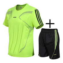 Load image into Gallery viewer, Brand men's sportswear suit GYM fitness clothing football training set jersey jogging men's suit running sportswear sports suit
