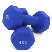 Load image into Gallery viewer, Dumbbells plastic for women, dumbbell Fitness lasting, with style, smooth surface, from 3 kilos, portable optional, 2 pieces
