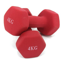 Load image into Gallery viewer, Dumbbells plastic for women, dumbbell Fitness lasting, with style, smooth surface, from 3 kilos, portable optional, 2 pieces
