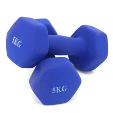 Load image into Gallery viewer, Dumbbells plastic for women, dumbbell Fitness lasting, with style, smooth surface, from 3 kilos, portable optional, 2 pieces
