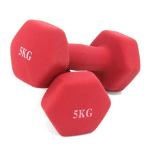 Load image into Gallery viewer, Dumbbells plastic for women, dumbbell Fitness lasting, with style, smooth surface, from 3 kilos, portable optional, 2 pieces
