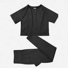 Load image into Gallery viewer, Black Seamless Yoga Set Women Gym Fitness Yoga Clothing Sports Wear Female Workout Leggings&amp;Top Yoga Suit Training Tights Wear
