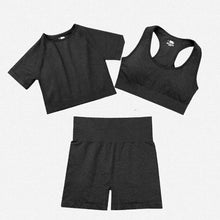 Load image into Gallery viewer, Black Seamless Yoga Set Women Gym Fitness Yoga Clothing Sports Wear Female Workout Leggings&amp;Top Yoga Suit Training Tights Wear
