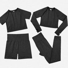 Load image into Gallery viewer, Black Seamless Yoga Set Women Gym Fitness Yoga Clothing Sports Wear Female Workout Leggings&amp;Top Yoga Suit Training Tights Wear

