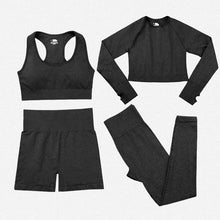 Load image into Gallery viewer, Black Seamless Yoga Set Women Gym Fitness Yoga Clothing Sports Wear Female Workout Leggings&amp;Top Yoga Suit Training Tights Wear
